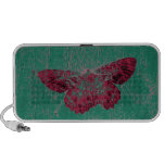 Red Butterfly on Green Background PC Speakers
