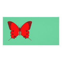 Red Butterfly Photo Greeting Card