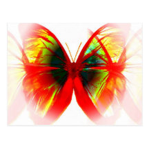 Red Butterfly Post Cards