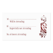 Red Butterfly Reply Cards business cards