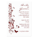 Red Butterfly Wedding Invitation business cards