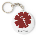 red caduceus medical gifts keychains