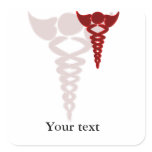 red caduceus medical gifts stickers