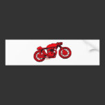 Red Cafe Racer bumper stickers