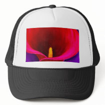 Red Cala Lily Flower Painting Art - Multi hats