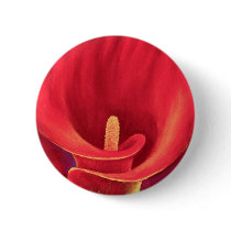 Red Cala Lily Tropical Flower Art - Multi buttons by JUDERM Red Cala Lily Tropical Flower Art - Multi buttons