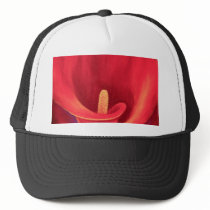 Red Cala Lily Tropical Flower Art - Multi hats