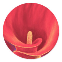 Red Cala Lily Tropical Flower Art - Multi stickers