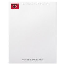 Red Camera Photography Business Letterhead