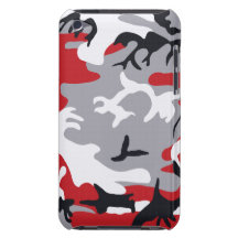 Red Camouflage Barely There™ iPod Touch Case