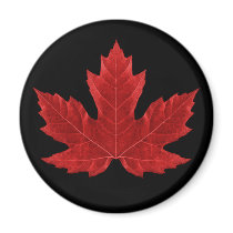 Red Canadian Maple Leaf Magnet