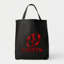 Red Cancer Horoscope Symbol Bags