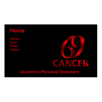 Red Cancer Horoscope Symbol business cards