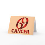 Red Cancer Horoscope Symbol Greeting Card