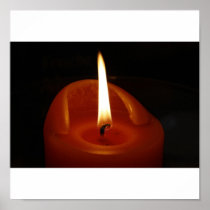 Red candle print