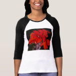 Red canna lily tee t-shirts