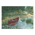 Red Canoe Greeting Cards