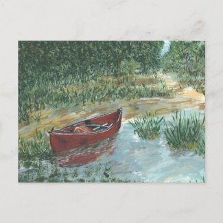 Red Canoe postcard