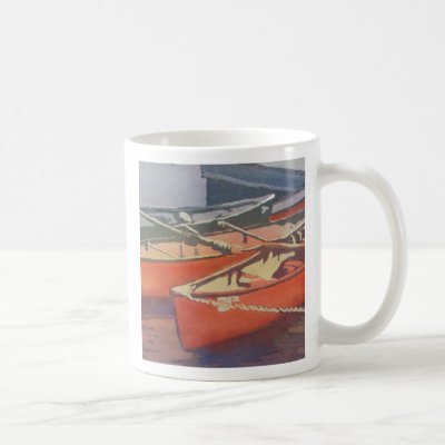 red canoes mug by helensart