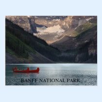 Red Canoes on Lake Louise postcards