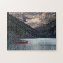 Red Canoes on Lake Louise puzzles
