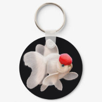 Red Cap Oranda Goldfish Keychain
