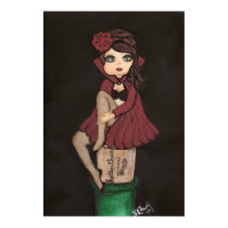 Red Caped Quantum Cutie Poster posters by Quantum_Art_Nerd Red Caped Quantum Cutie Poster posters