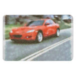 Red car watercolor effect vinyl magnet