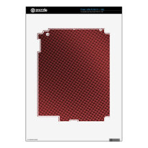 Red Carbon Fiber Patterned iPad 2 Skins