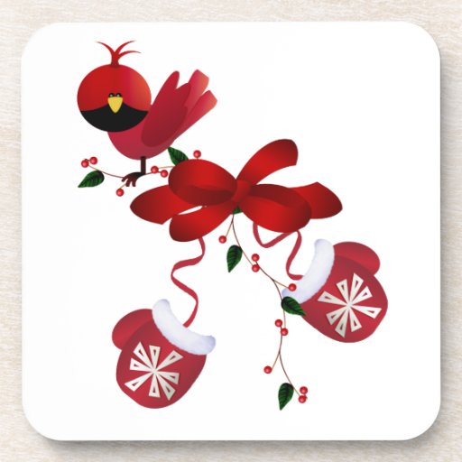 Red Cardinal and Mittens
