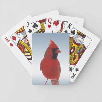 Red Cardinal Bird Playing Cards