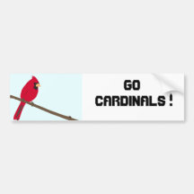 Red Cardinal Bumper Sticker