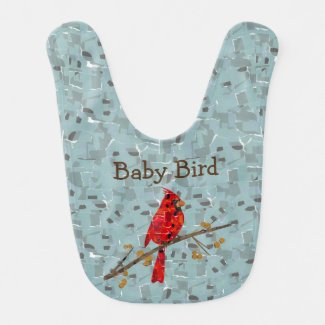 Red Cardinal Collage Bib