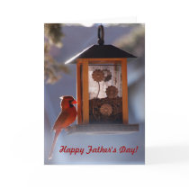 Red Cardinal Father's Day Card