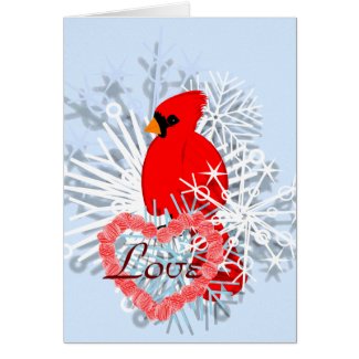 Red Cardinal Love card card