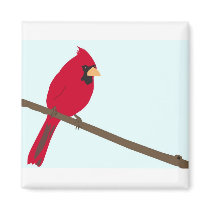 Red Cardinal Fridge Magnets