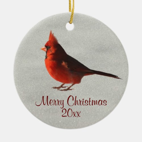 Red Cardinal on Snow cardinal tree ornaments