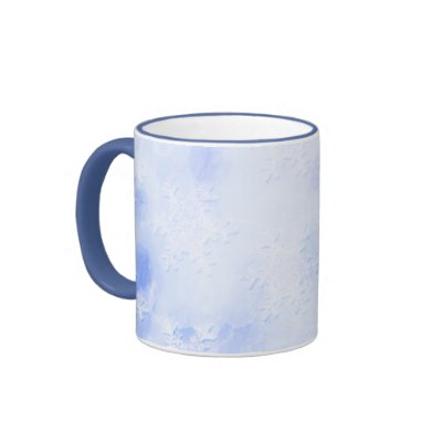 Red Cardinal & Swirls: Cute Winter Bird Coffee Mug