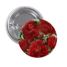 Red Carnation Flowers Button