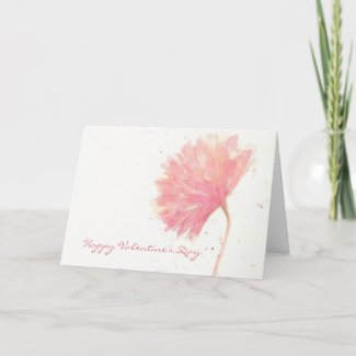 Red Carnation Valentine Card