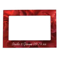 Red Carnation Wedding Magnetic Picture Frame