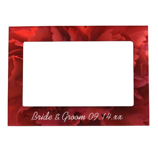 Red Carnation Wedding Picture Frame