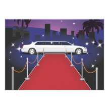 Red Carpet Celebrity Limo Custom Invitations