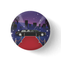 Red Carpet Celebrity Limo Pinback Button