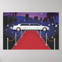 Red Carpet Celebrity Limo Print