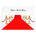 Red Carpet Customizable Blank Back Announcements