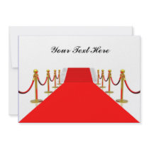 Red Carpet Customizable Blank Back Announcements