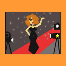 Red Carpet Diva Postcard postcards