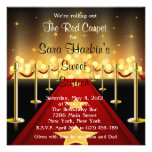 Red Carpet Hollywood Sweet 16 Birthday  Invite
