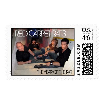 RED CARPET RATS Postage Stamp by Red_Carpet_Rats